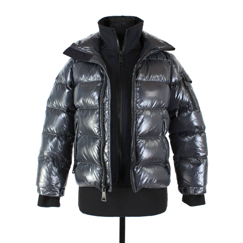 SAM. Kids Puffer Jacket in Shiny Black